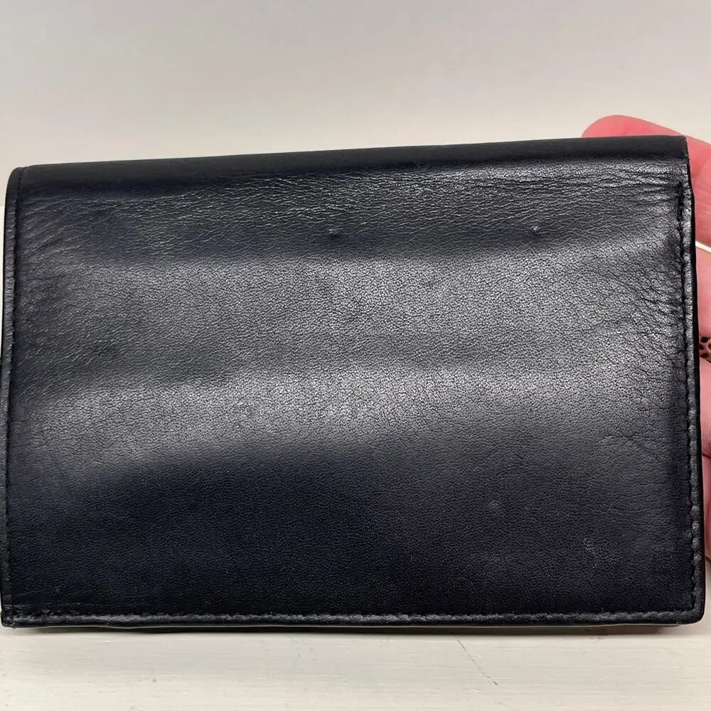 Dopp Satin Cowhide Mens Black Billfold Wallet
